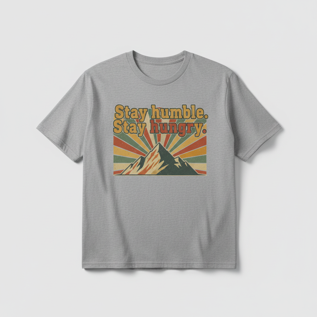 Stay Humble Stay Hungry retro vintage men's graphic t-shirt
